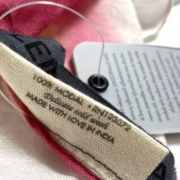 Leigh & Luca New Limited Edition Scarf LuxModal Pink White Tie Dye Shawl RARE - Picture 7 of 9